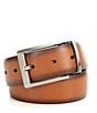 Color:Luggage - Image 1 - Burnished Reversible Leather Belt