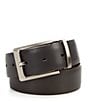 Color:Luggage - Image 2 - Burnished Reversible Leather Belt