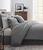 Color:Gray - Image 1 - Cameron Collection Chambray Comforter