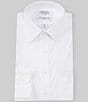 Color:White - Image 1 - Classic Fit Non-Iron Point Collar Solid Pinpoint Dress Shirt