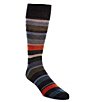 Color:Charcoal - Image 1 - Color Block Stripe Crew Socks
