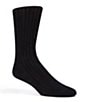 Color:Navy - Image 1 - Cotton Rib Dress Socks