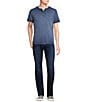 Color:Blue - Image 3 - Cremieux Premium Denim Relaxed Straight Fit Full Length Jeans