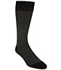 Cremieux Diamond Pattern Crew Dress Socks, Color:Black - Image 1
