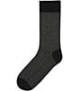 Cremieux Diamond Pattern Crew Dress Socks, Color:Black - Image 2