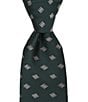 Cremieux Diamond Stripe Medallion Traditional Silk Tie - Image 1