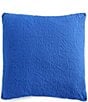 Cremieux Dorm Essentials Collection Crinkle Textured Euro Pillow, Color:Blue - Image 1