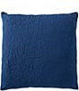 Cremieux Dorm Essentials Collection Crinkle Textured Euro Pillow, Color:Navy - Image 1