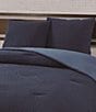 Cremieux Dorm Essentials Collection Crinkle Textured Euro Pillow, Color:Navy - Image 2