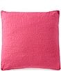 Cremieux Dorm Essentials Collection Crinkle Textured Euro Pillow, Color:Pink - Image 1