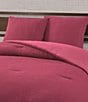 Cremieux Dorm Essentials Collection Crinkle Textured Euro Pillow, Color:Pink - Image 2