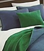 Cremieux Dorm Essentials Collection Reversible Quilt Mini Set, Color:Green/Navy Blue - Image 2