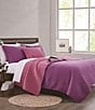 Cremieux Dorm Essentials Collection Reversible Quilt Mini Set, Color:Pink/Purple - Image 1