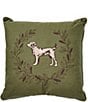 Cremieux Duke Collection Dog Embroidered Decorative Square Pillow - Image 1