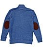 Color:Indigo Heather - Image 3 - French Rib Reversible Mockneck Pullover