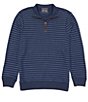 Color:Peacoat Blue - Image 1 - French Rib Reversible Mockneck Pullover