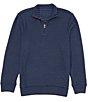 Color:Peacoat Blue - Image 2 - French Rib Reversible Mockneck Pullover