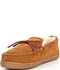 Cremieux Genuine Suede Laced-Moccasin Slippers, Color:Chestnut - Image 4