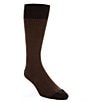 Color:Brown - Image 1 - Houndstooth Calf Length Socks