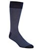 Color:Navy - Image 1 - Houndstooth Calf Length Socks