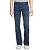 Color:Blue - Image 1 - Big & Tall Relaxed Straight Fit Medium Wash Stretch Denim Jeans