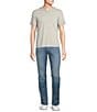 Color:Limestone - Image 3 - Jeans Mazet Short Sleeve Notch Neck T-Shirt