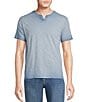 Color:Captains Blue - Image 1 - Jeans Mazet Short Sleeve Notch Neck T-Shirt