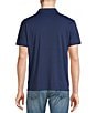 Color:Titan Blue - Image 2 - Jeans Polisot Full Knit Short Sleeve Button Front Shirt