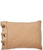 Cremieux Khaki Cotton Button Accent Sham - Image 1