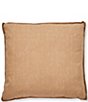 Cremieux Khaki Cotton Square Pillow - Image 1