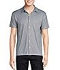 Color:Serenity Blue - Image 1 - Laronxe Full Short Sleeve Coatfront Shirt
