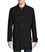 Color:Black - Image 1 - Long Sleeve Single Breasted Raincoat