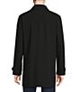 Color:Black - Image 2 - Long Sleeve Single Breasted Raincoat