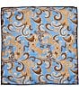 Cremieux Medallion Print 12#double; Square Silk Pocket, Color:Blue - Image 1