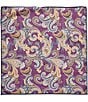 Cremieux Medallion Print 12#double; Square Silk Pocket, Color:Purple - Image 1