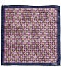 Cremieux Medallion Print 12#double; Square Silk Pocket, Color:Purple - Image 2