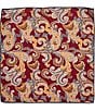 Cremieux Medallion Print 12#double; Square Silk Pocket, Color:Red - Image 1