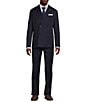 Cremieux Modern Fit Flat Front Dark Solid 2-Piece Suit, Color:Navy - Image 1