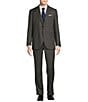 Cremieux Modern Fit Flat Front Fancy Pattern 2-Piece Suit, Color:Grey - Image 1