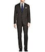 Color:Grey - Image 1 - Modern Fit Flat Front Fancy 2-Piece Suit