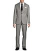 Cremieux Modern Fit Flat Front Light Classic Plaid 2-Piece Suit, Color:Grey - Image 1