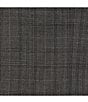 Color:Grey - Image 3 - Modern Fit Flat Front Plaid 2-Piece Suit
