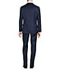 Cremieux Modern Fit Flat Front Sharkskin Pattern 2-Piece Suit, Color:Navy - Image 2