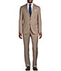 Color:Tan - Image 1 - Modern Fit Flat Front Solid 2-Piece Suit