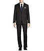 Cremieux Modern Fit Flat Front Stripe Pattern 2-Piece Suit, Color:Charcoal - Image 1