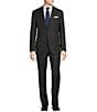 Color:Charcoal - Image 1 - Modern Fit Flat Front Twill 2-Piece Suit