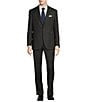 Cremieux Modern Fit Flat Front Windowpane 2-Piece Suit, Color:Grey - Image 1