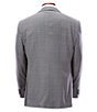 Color:Grey - Image 2 - Modern Fit Micro Plaid Flat Front Wool Suit