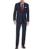 Color:Navy - Image 1 - Modern Fit Flat Front Solid 2-Piece Suit