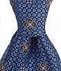 Cremieux Open Neat Pattern 3 1/3#double; Silk Tie, Color:Blue - Image 1